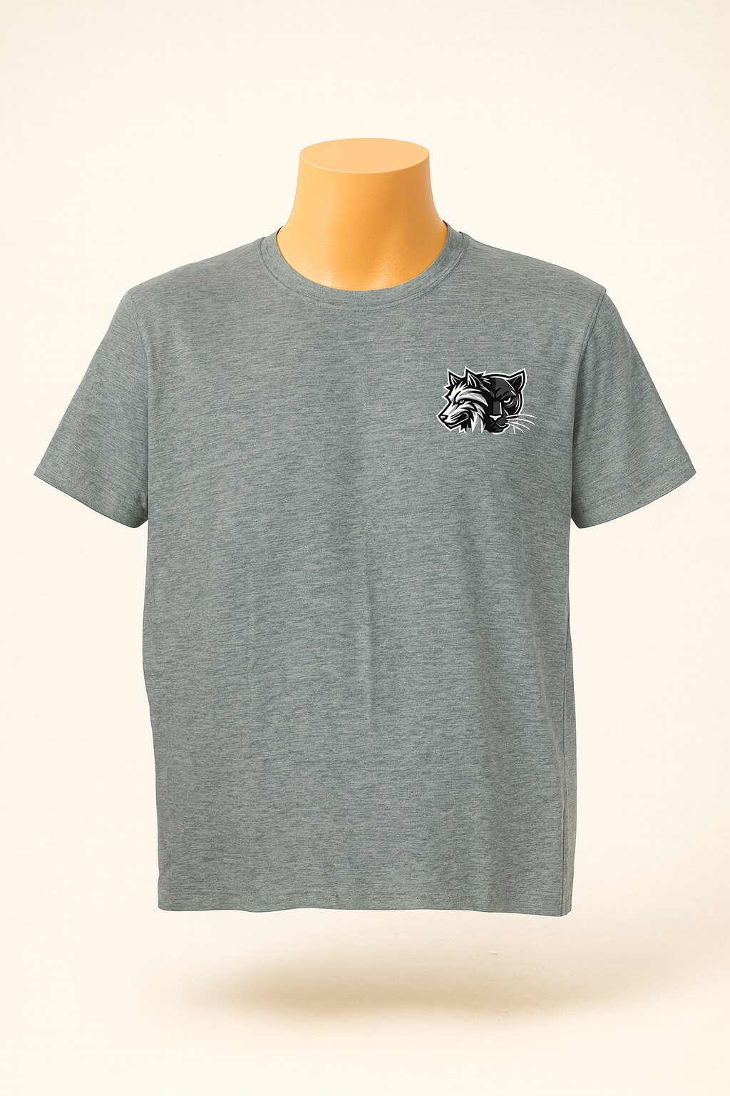Chest Logo Printed T-shirt – Grey